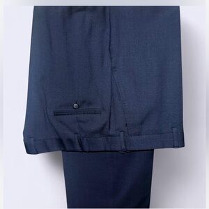 Pronto Uomo Wool Suit Pants in Dark Blue